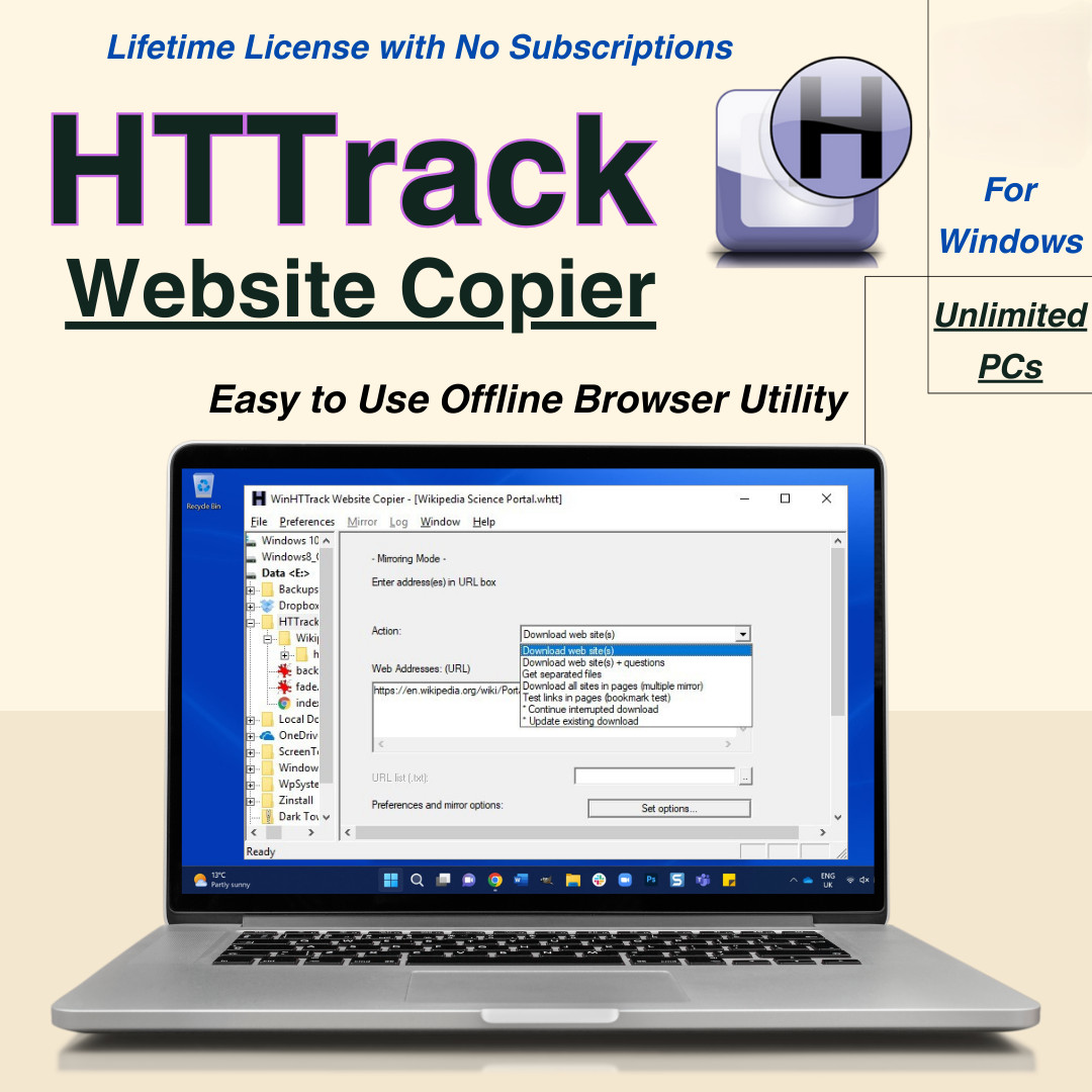 HTTrack Website Copier | Download & Mirror Websites | Rip URLs | on USB or DVD