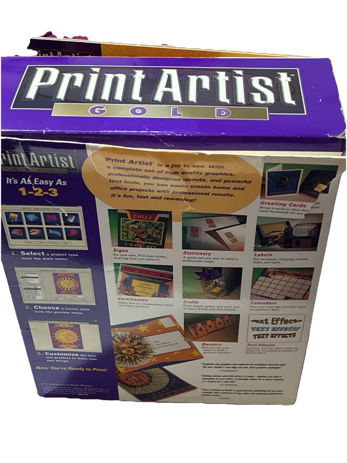 Vintage Print Artist Gold software by Sierra Home, for Windows 95 /Mac CD Rom