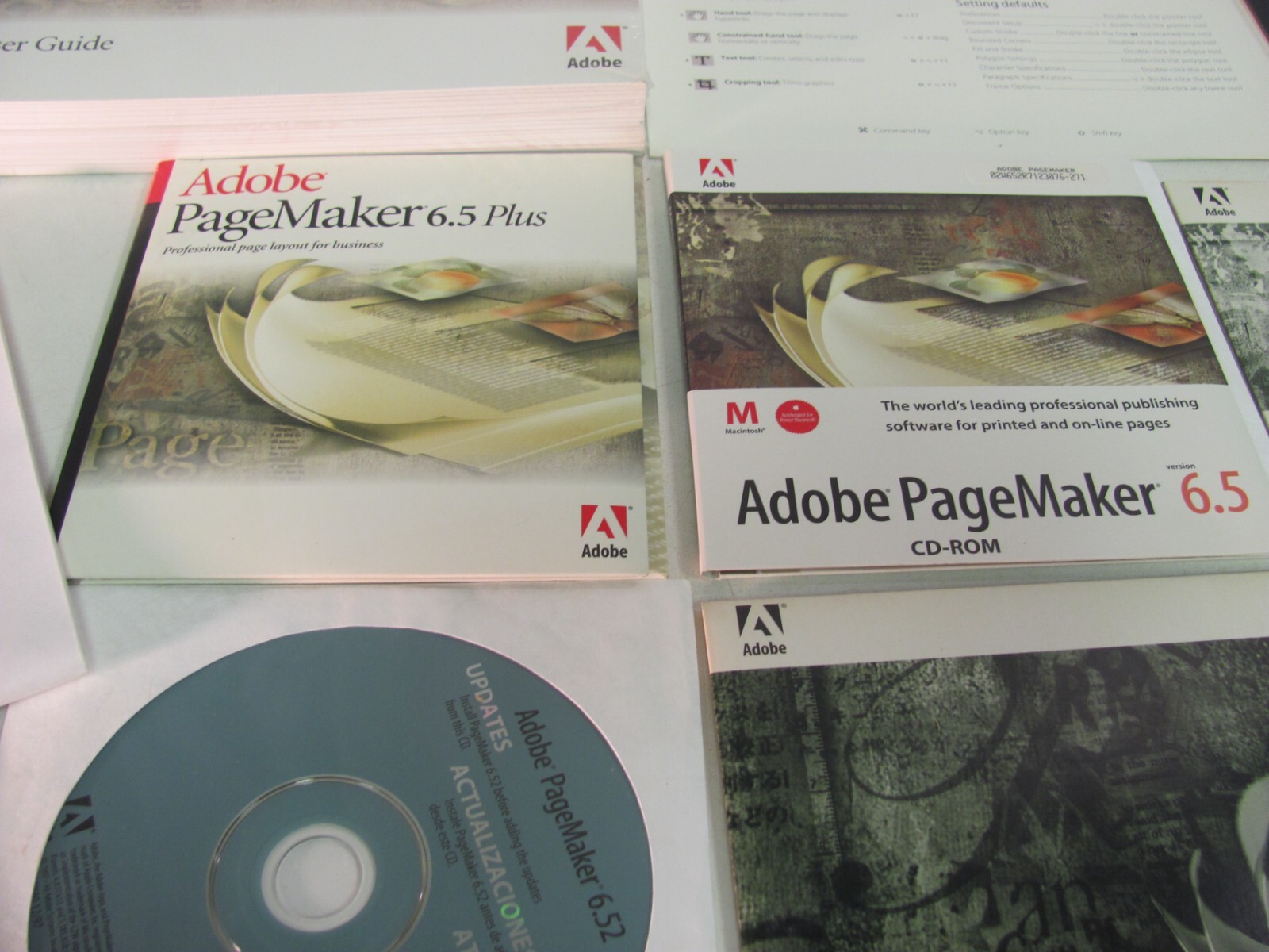 1999 Adobe PageMaker 6.5 Plus for Macintosh – Manuals, Action Pack, User Guides