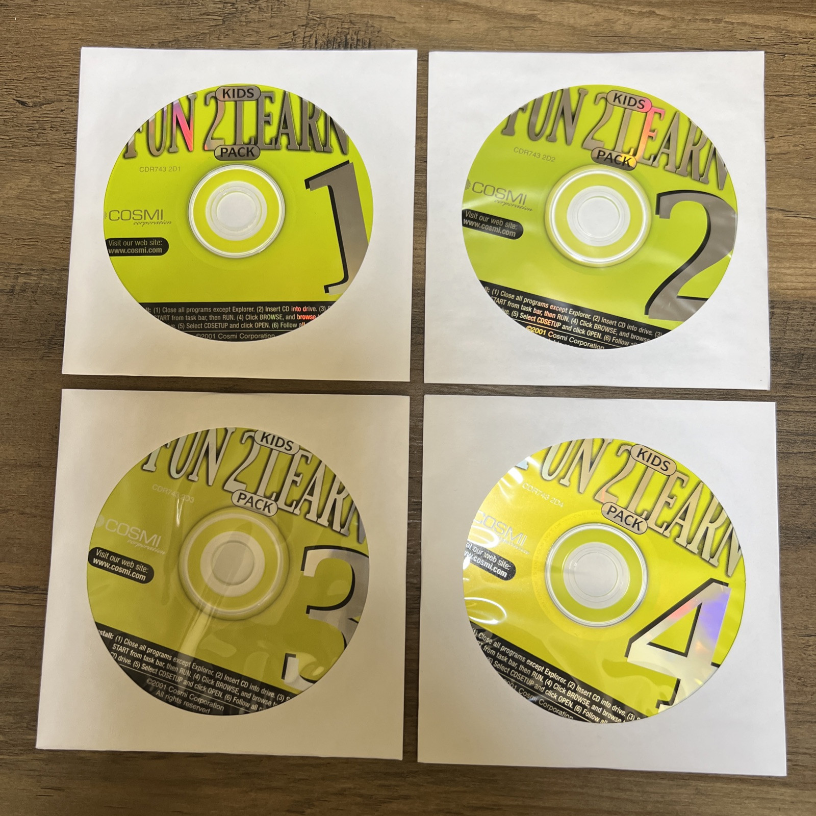 Fun 2 Learn Kids Pack 10 Complete Software Programs by COSMI Windows 2001