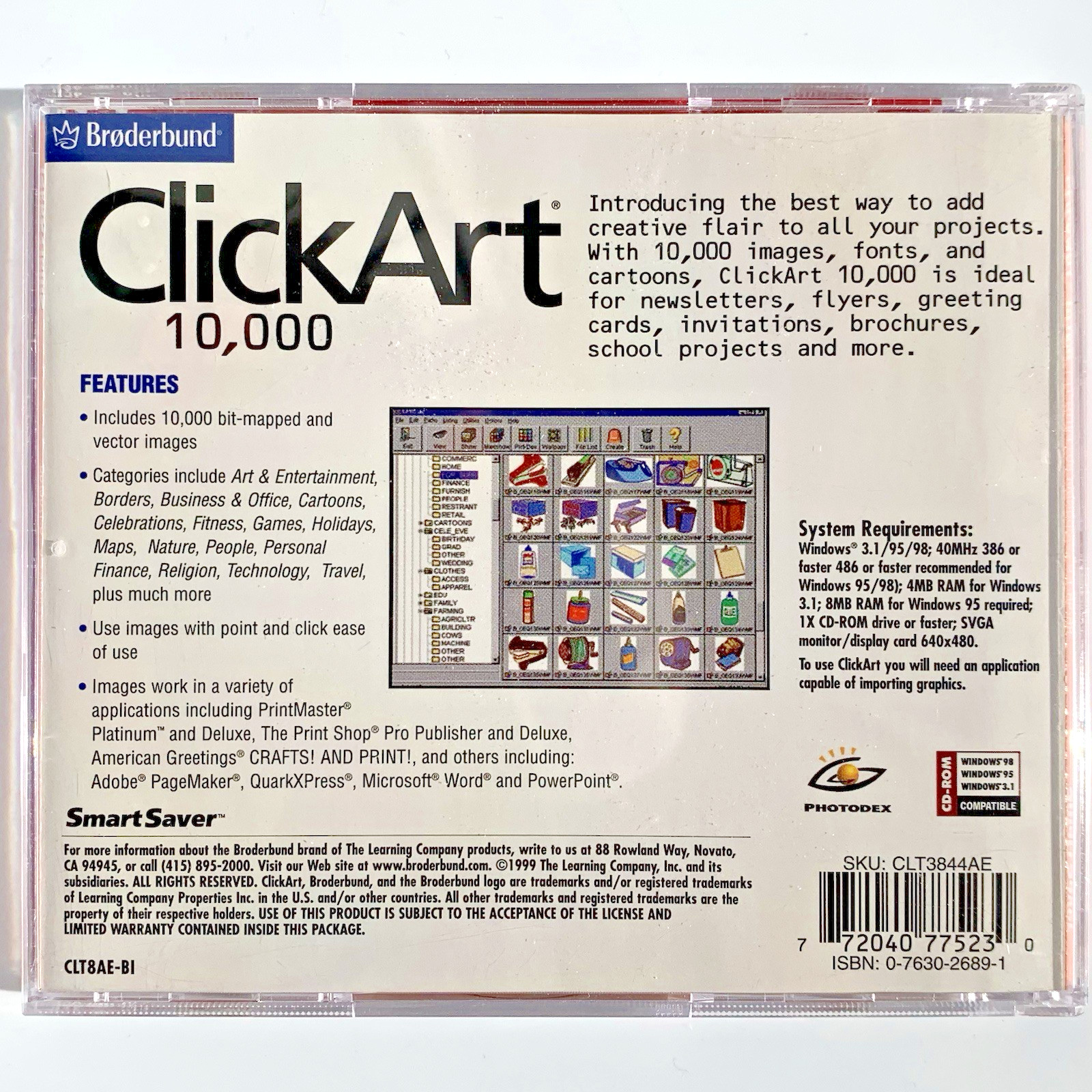 Click Art 10,000 PC CD-ROM Productivity Software SoftKey 7720407753230 images