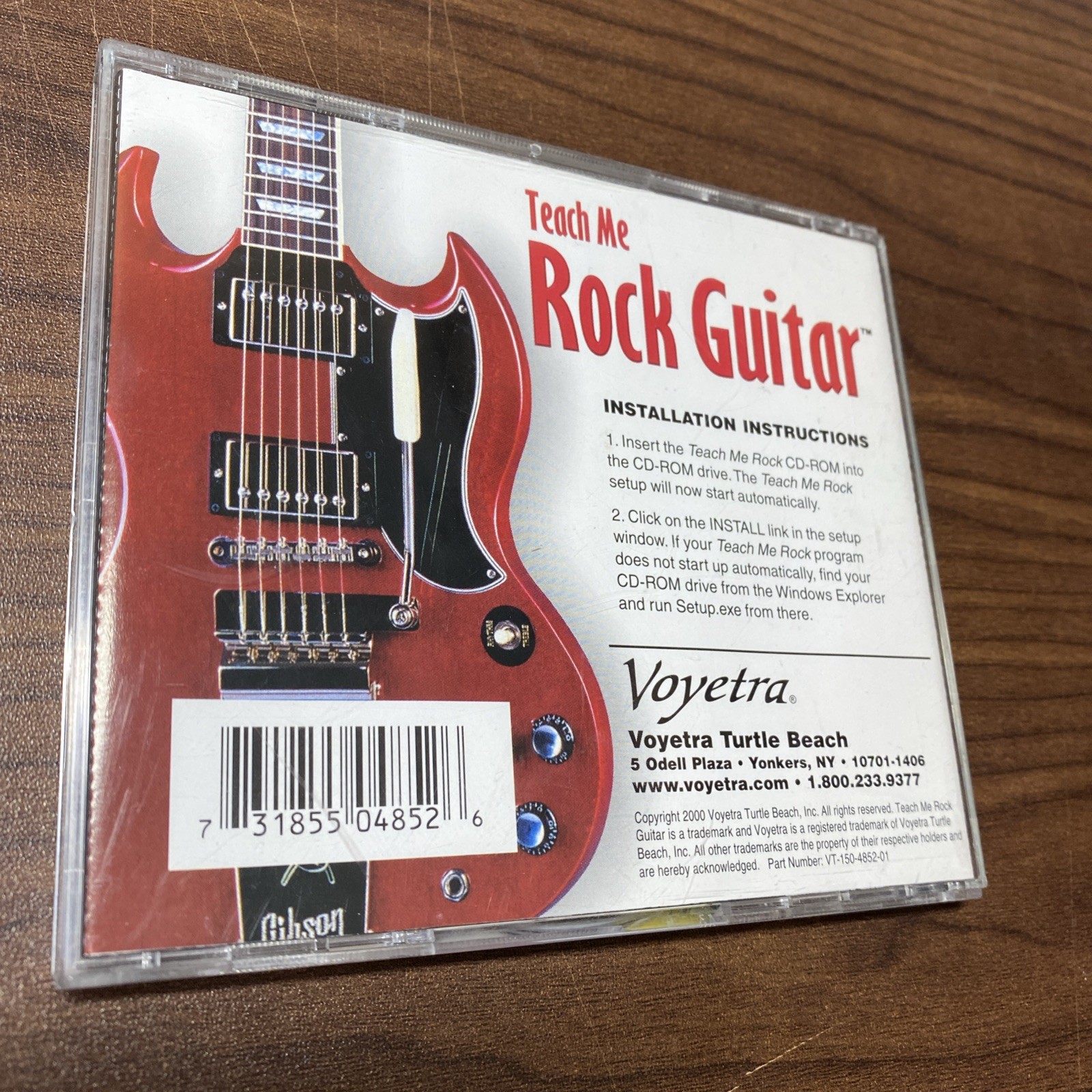 Teach Me Rock Guitar Voyetra CD ROM PC 2000 Learn to Play The Instrument Lesson