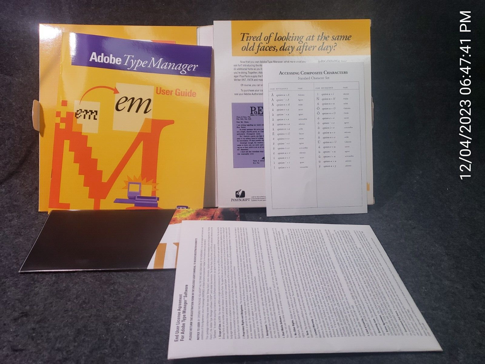 Vintage Macintosh Adobe Type Manager V2.0 for MAC COMPLETE VINTAGE(GSLF-S)