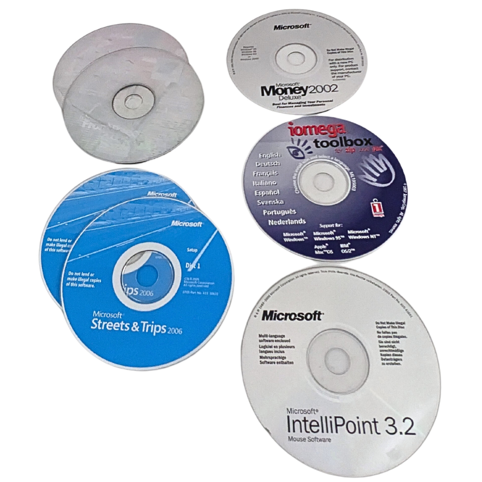 LOT of Windows Software — Front Page, Money, Streets & Trips — DISC ONLY