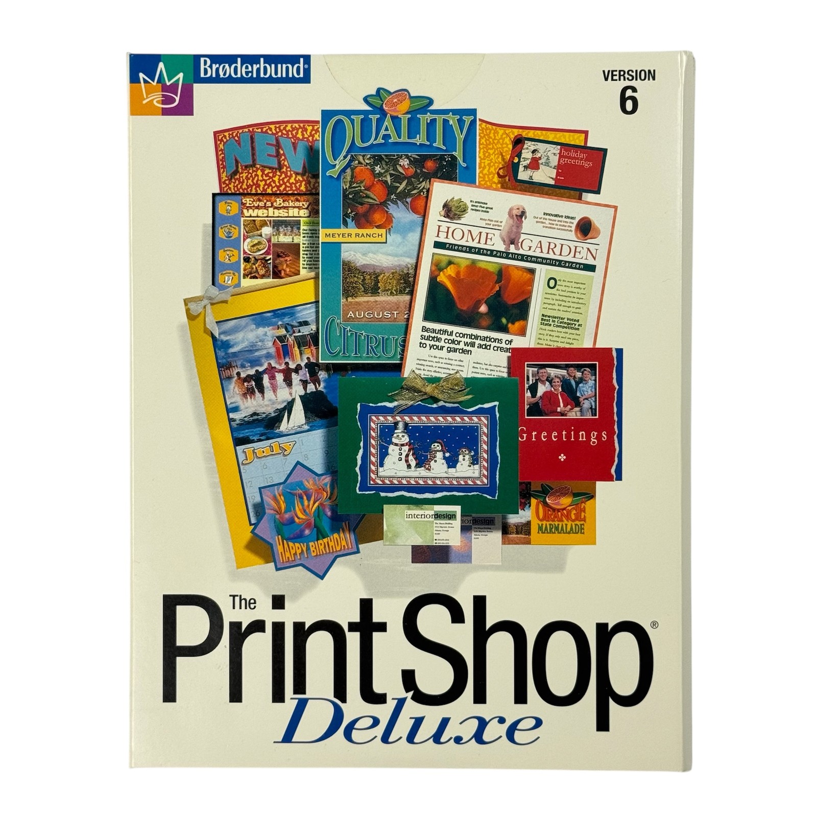 Brøderbund The Print Shop Deluxe Version 6 for Windows CD-ROM Software Suite