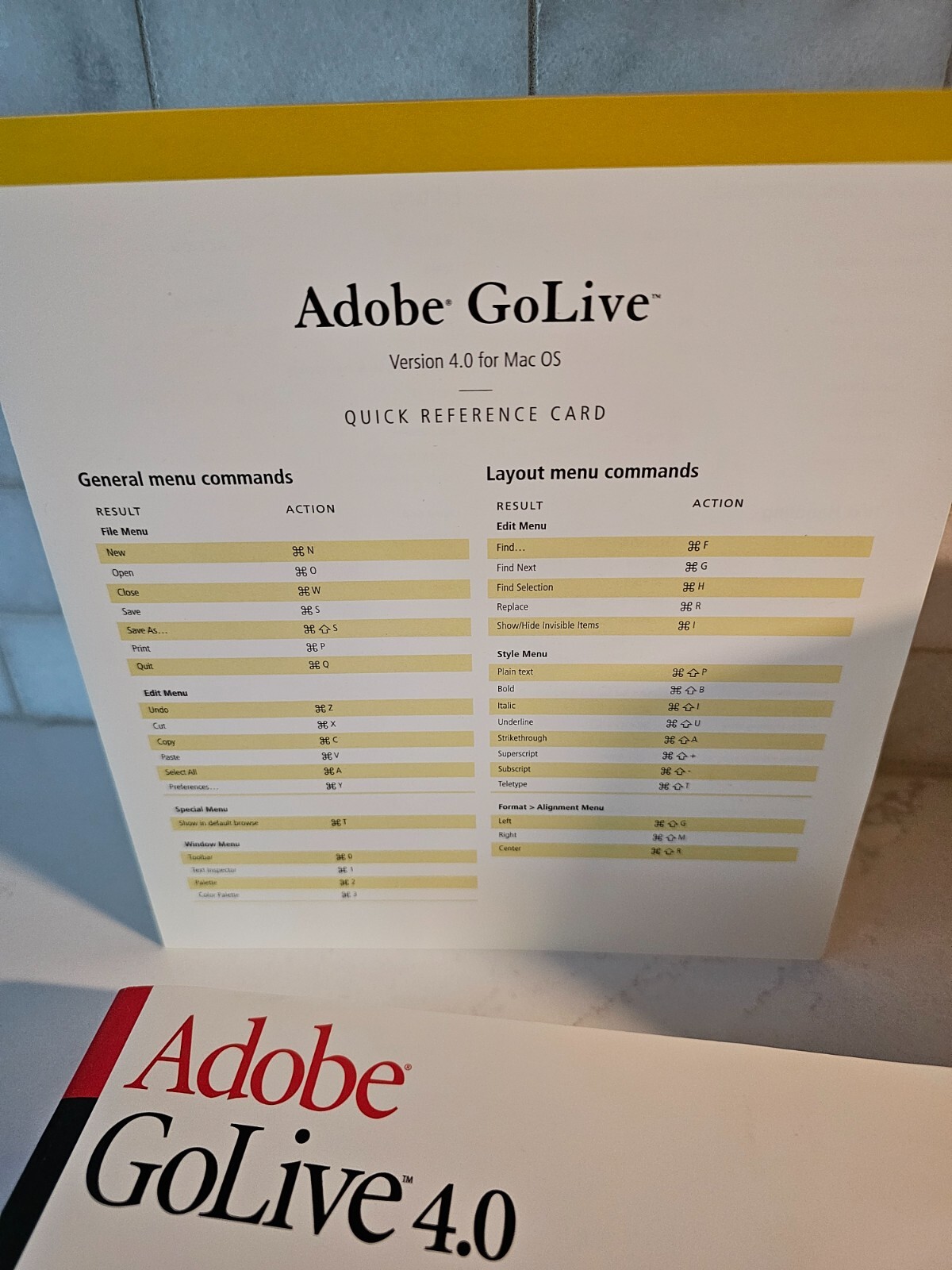 VTG Adobe GoLive 4.0 Software Mac w/ Serial Numbers, User & Quick Ref Guides