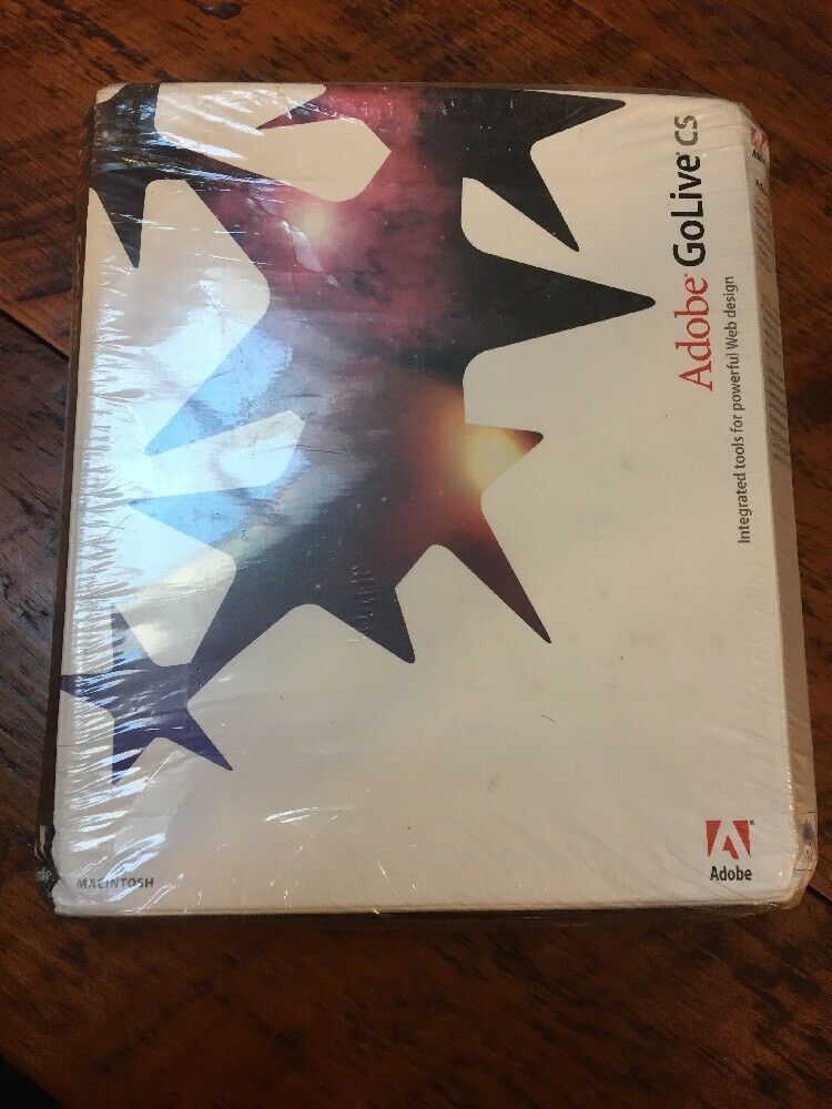 GoLive CS Mac Macintosh Web Html Software Disc Original Package Unopened Sealed