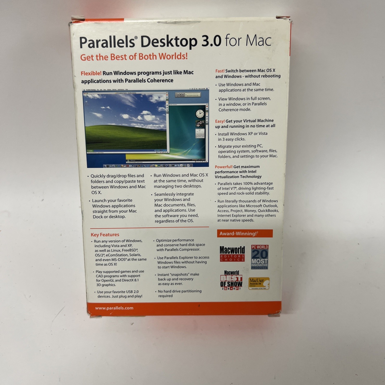Parallels Desktop for Mac: Run Windows on Your Mac OS X, BRAND NEW Ope Box