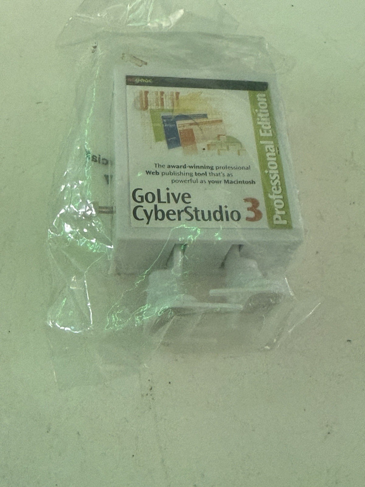 GoLive CyberStudio 3 Walking Box Promotional Box Still Walks! From 1999 Adobe