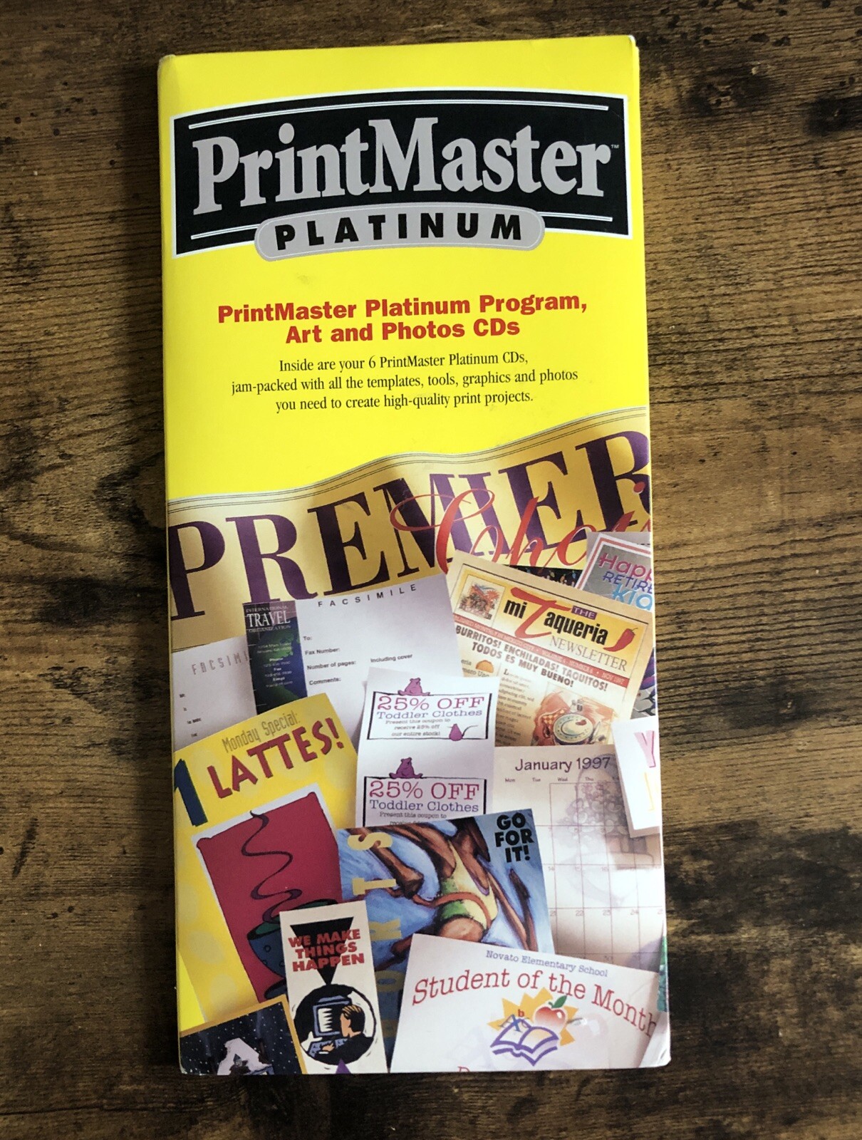PrintMaster Platinum ‘97 6 CD’s (Program, Original, Clip Art, Photographs)