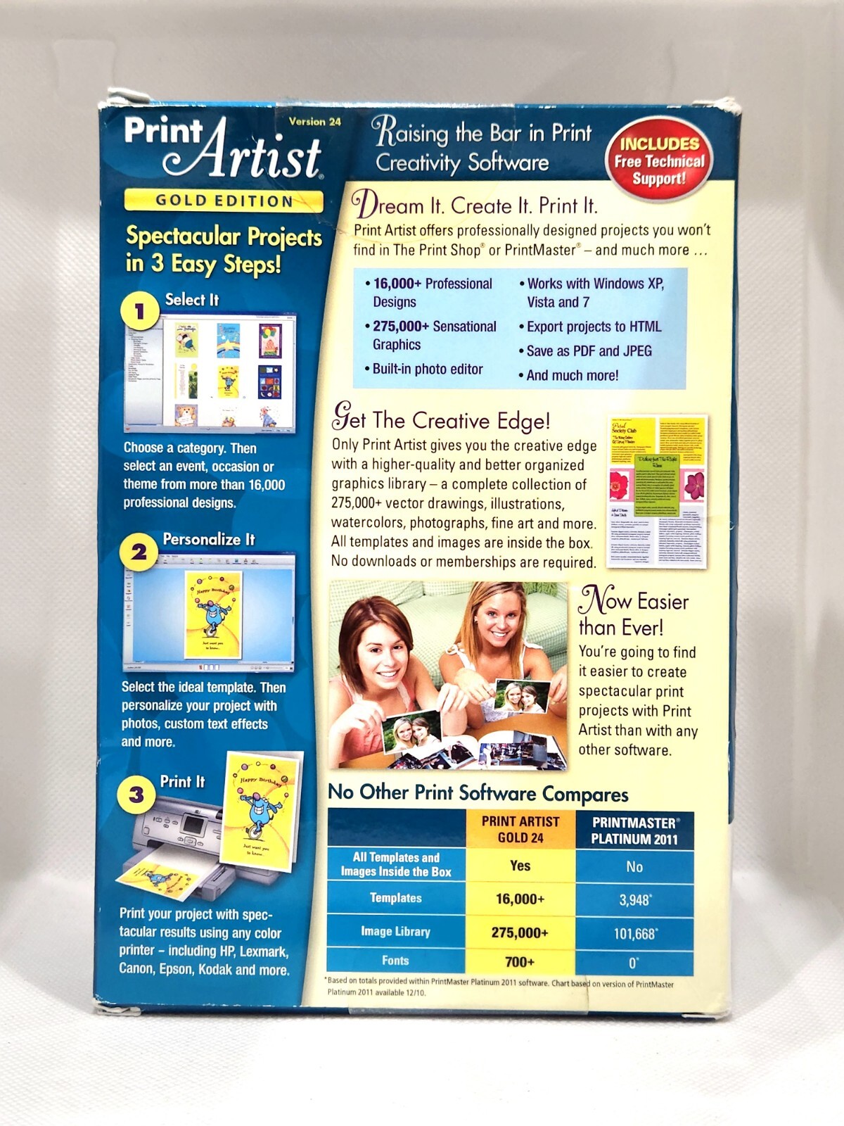 2011 PRINT ARTIST GOLD EDITION PC Computer Home Graphics Software Version 24