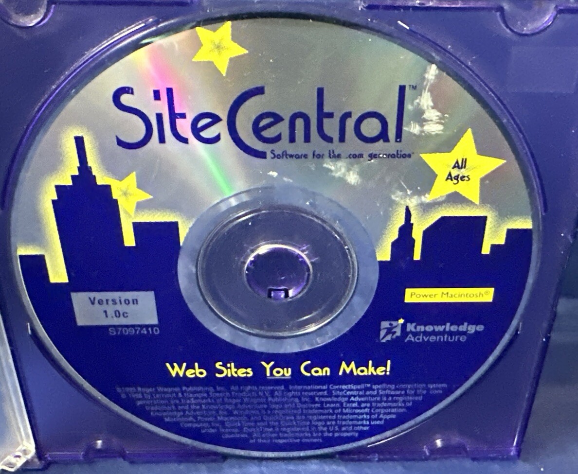 Site Central Web Sites You Can Make Ver 1.0 Power Macintosh 1999 PC