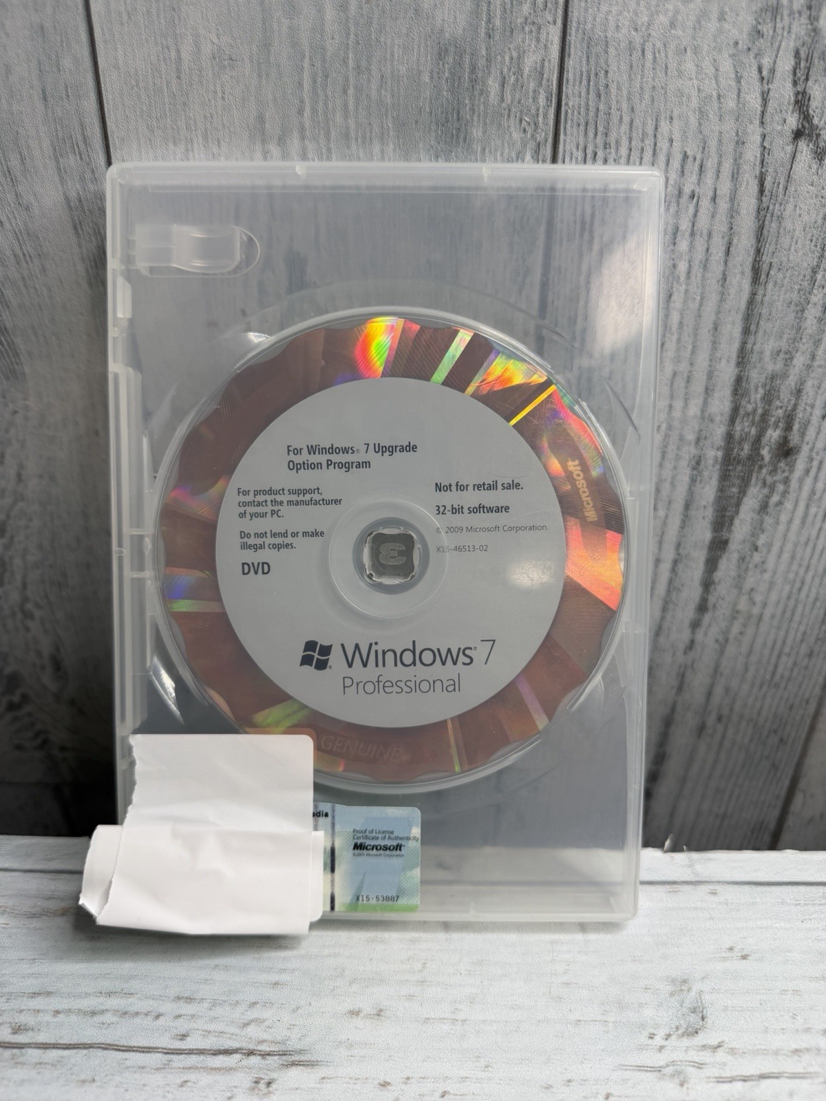 Microsoft Windows 7 Professional Upgrade for Vista 32 Bit DVD w/Product Key