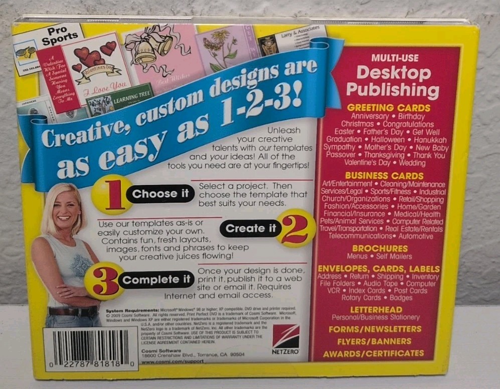 Cosmi Print Perfect PC DVD ROM Brand New B311