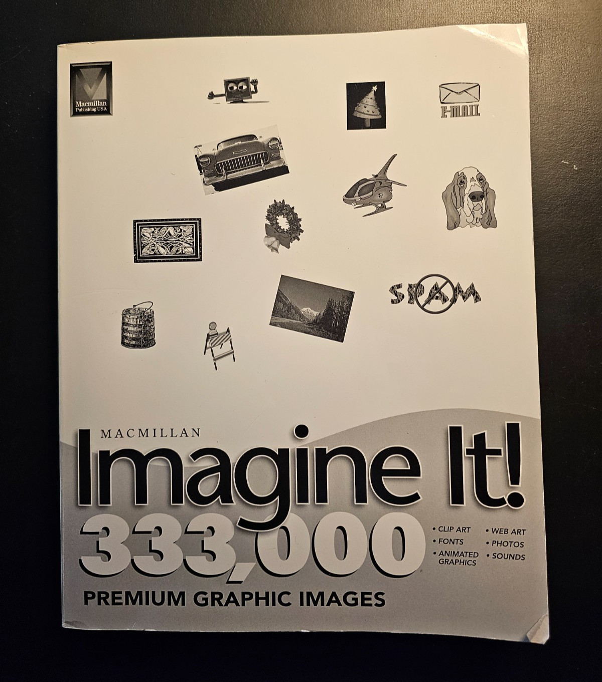 Macmillan Imagine It 333,000, 26 CDs Fonts Vectors Photos Bitmaps Web for Window
