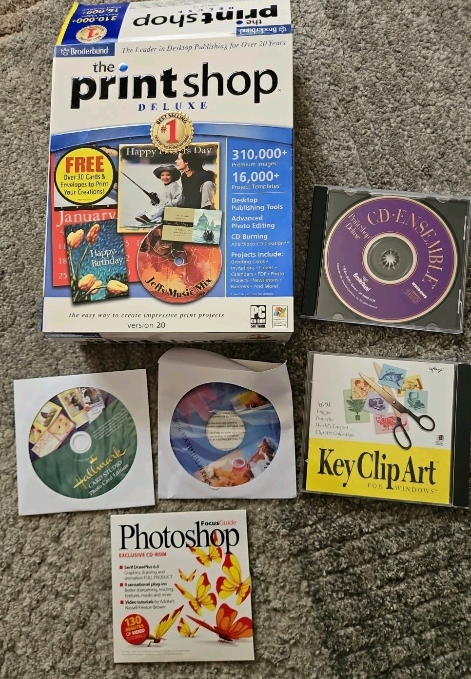 The Print Shop 6 CD Lot Ensemble Brøderbund Software Vintage