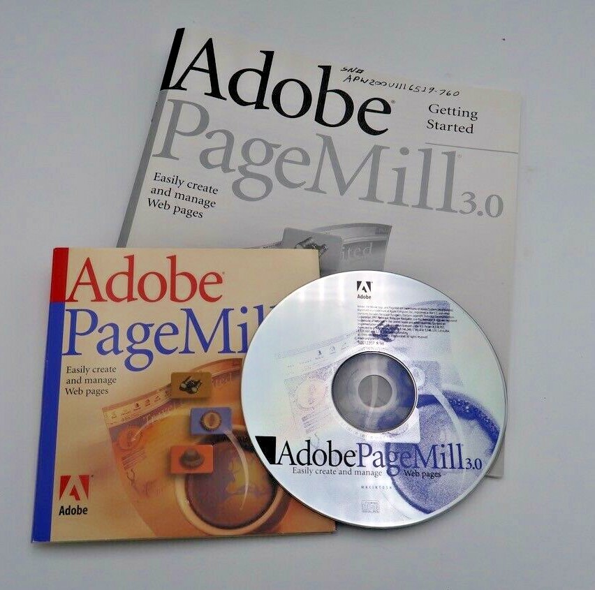 Adobe PageMill 3.0 UPGRADE for Macintosh – Vintage Software