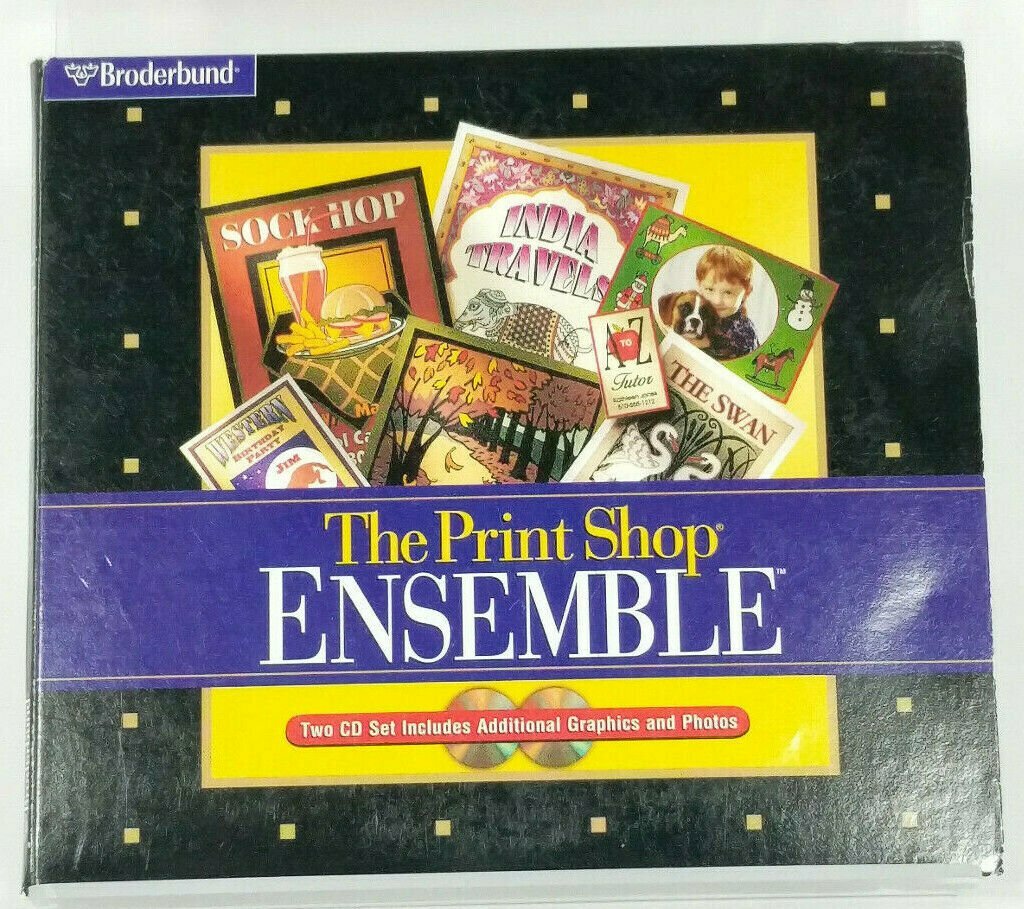 The Print Shop Ensemble Graphics Collection 2 Discs 1997