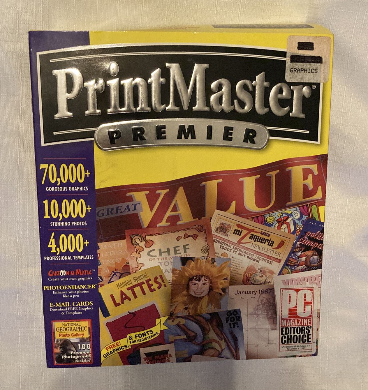 PrintMaster Premier (Windows 95 & 3.1 CD-ROM) Open Box RARE 1998 Mindscape V.4.0