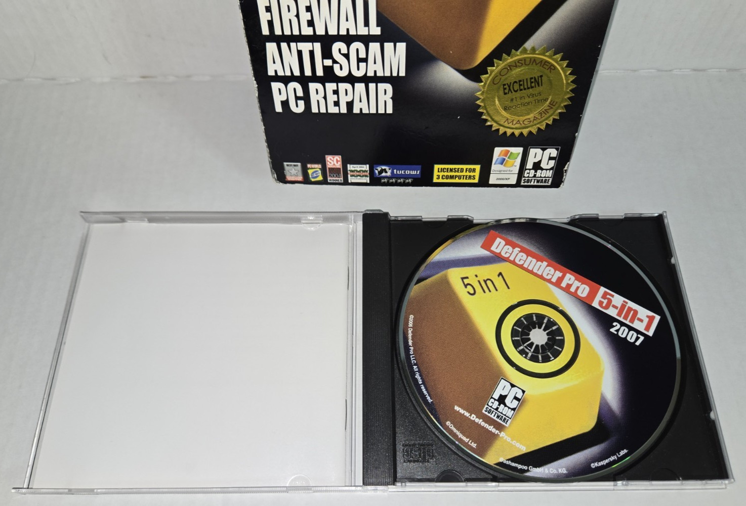 Defender Pro 2007 5-in-1 PC Software For Windows Anti-virus Spy Firewall Repair