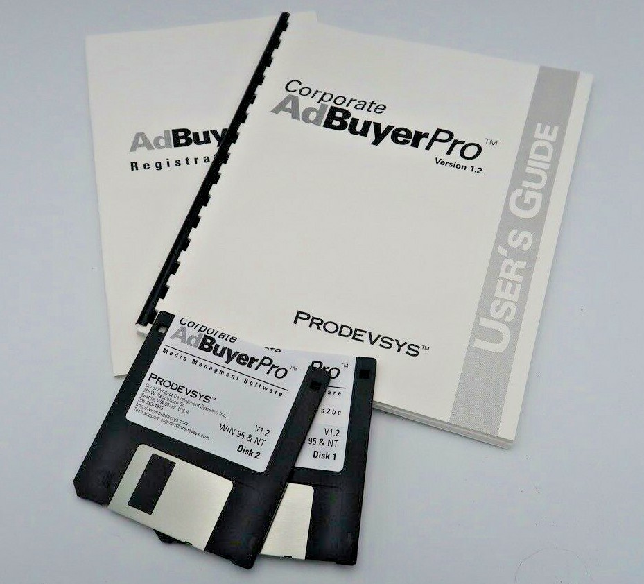 AdBuyer Pro Print Media Buying Software for Windows 95/NT- Rare Vintage