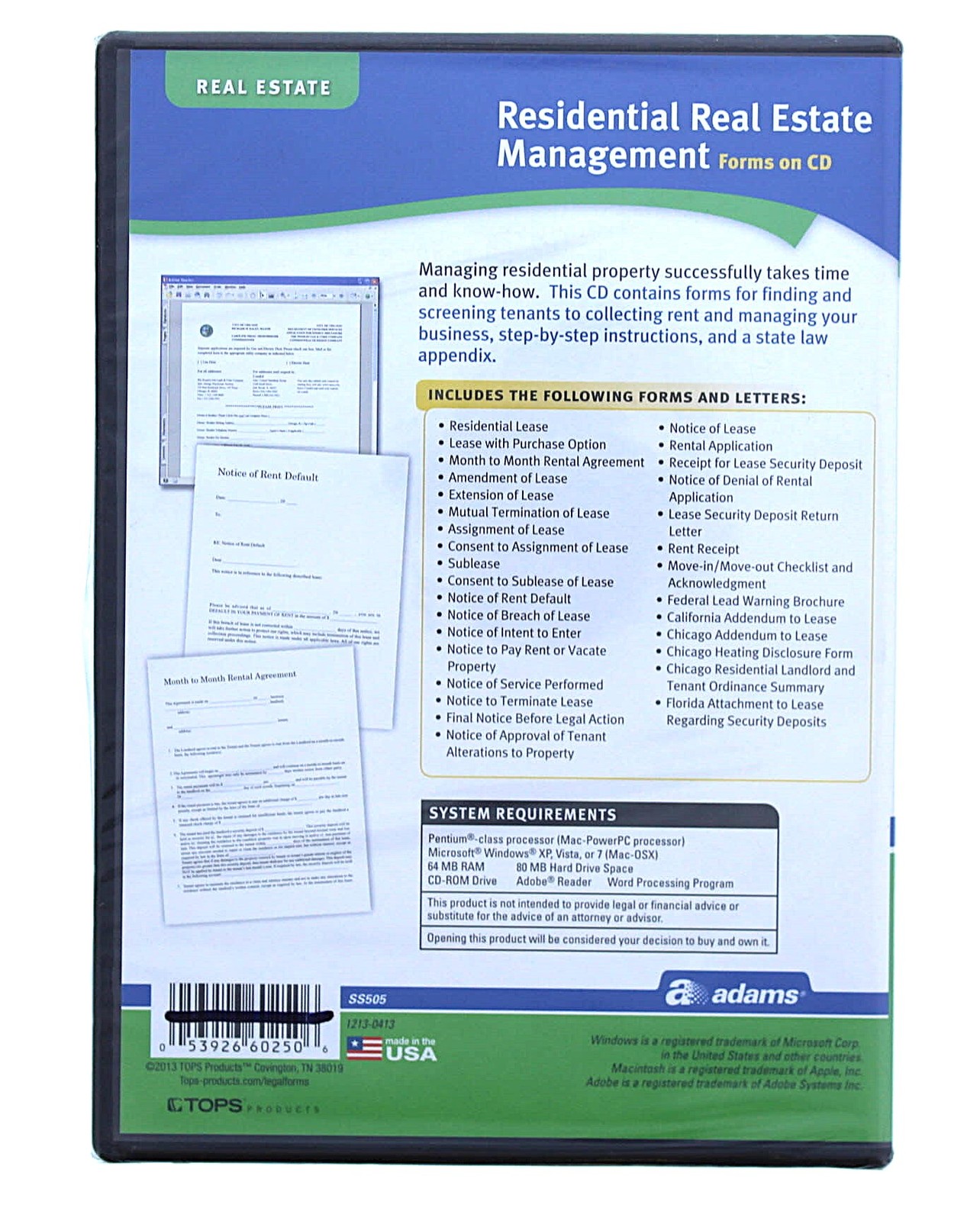 ADAMS Residential Real Estate Management Software