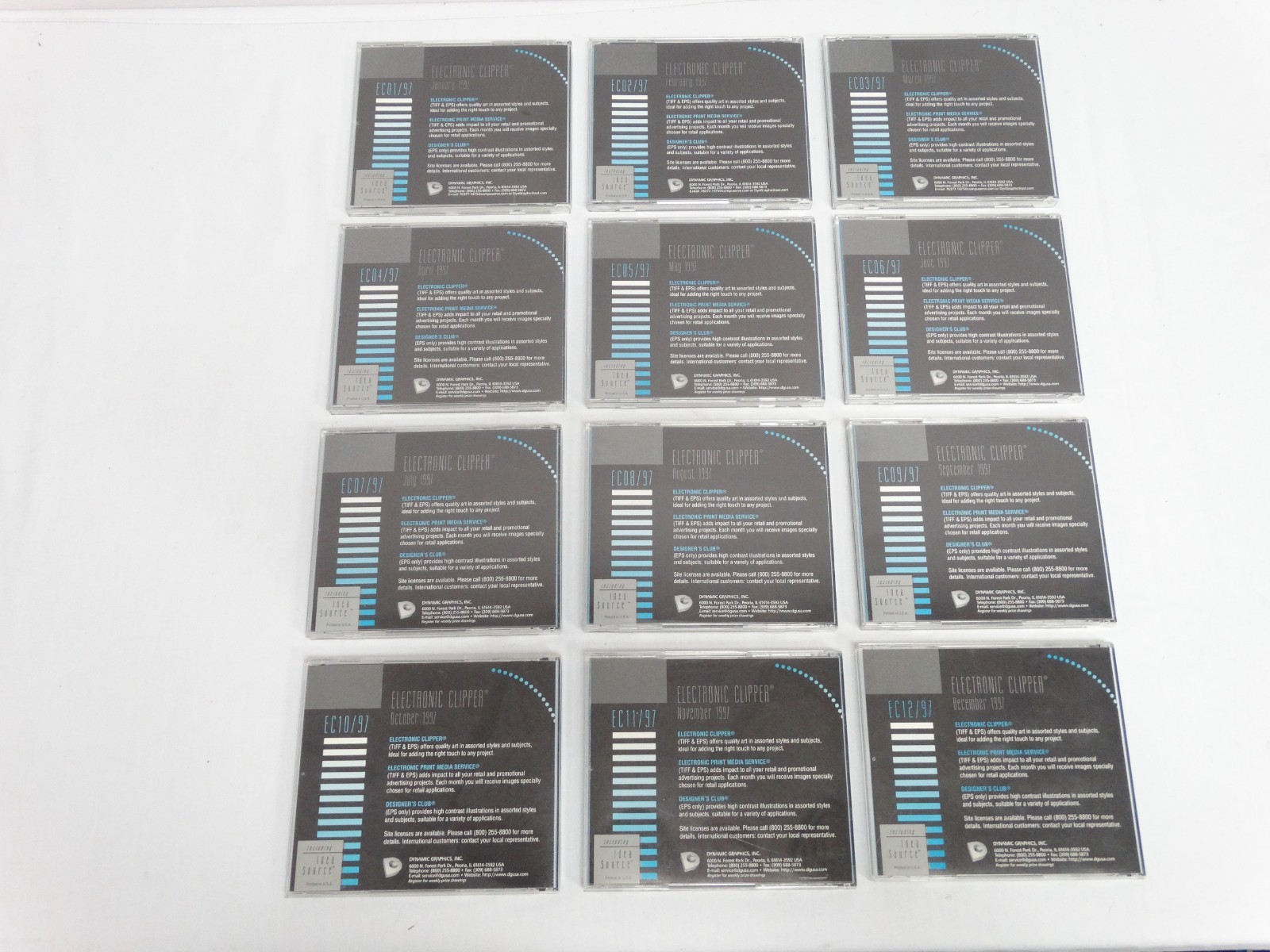 Dynamic Graphics Electronic Clipper Clip Art Library Jan. – Dec. 1997 Complete