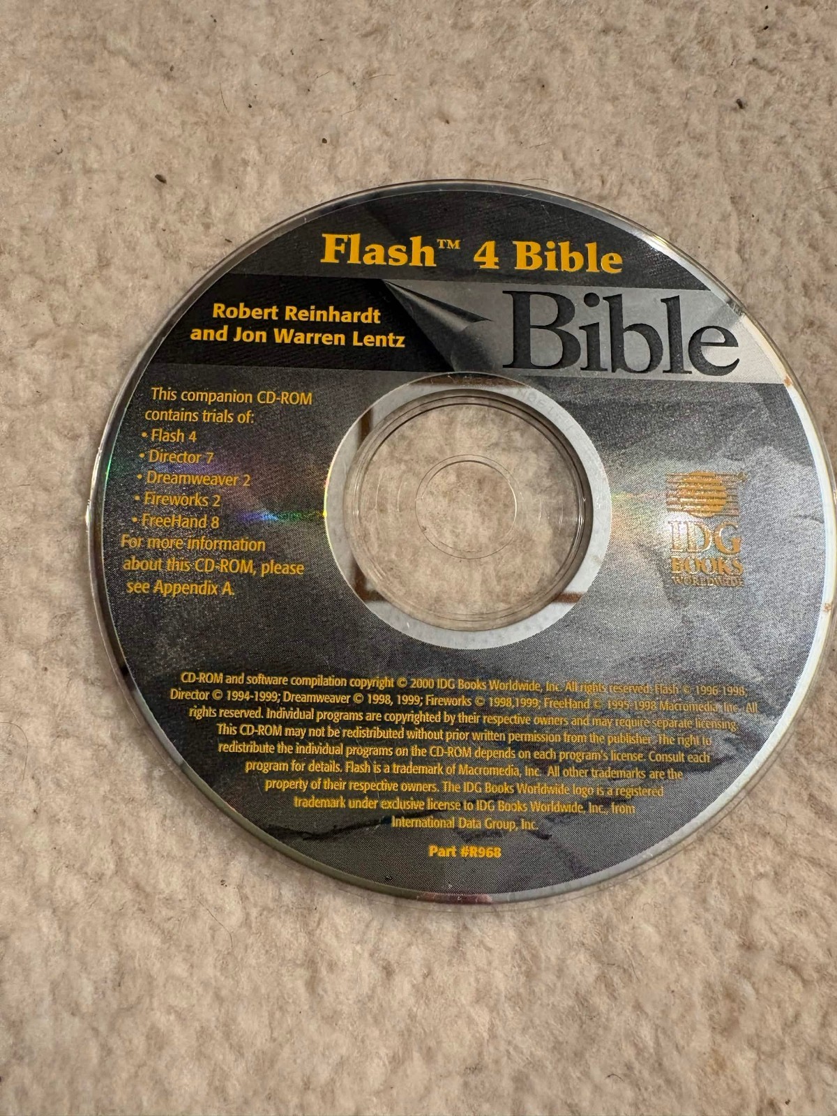Flash 4 Bible by Robert Reinhardt & Jon Warren Lentz (PC) – DISC ONLY