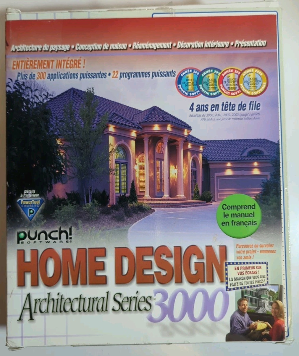 Punch Home Design Architectural Series 3000 for Windows 98 to XP – No Software