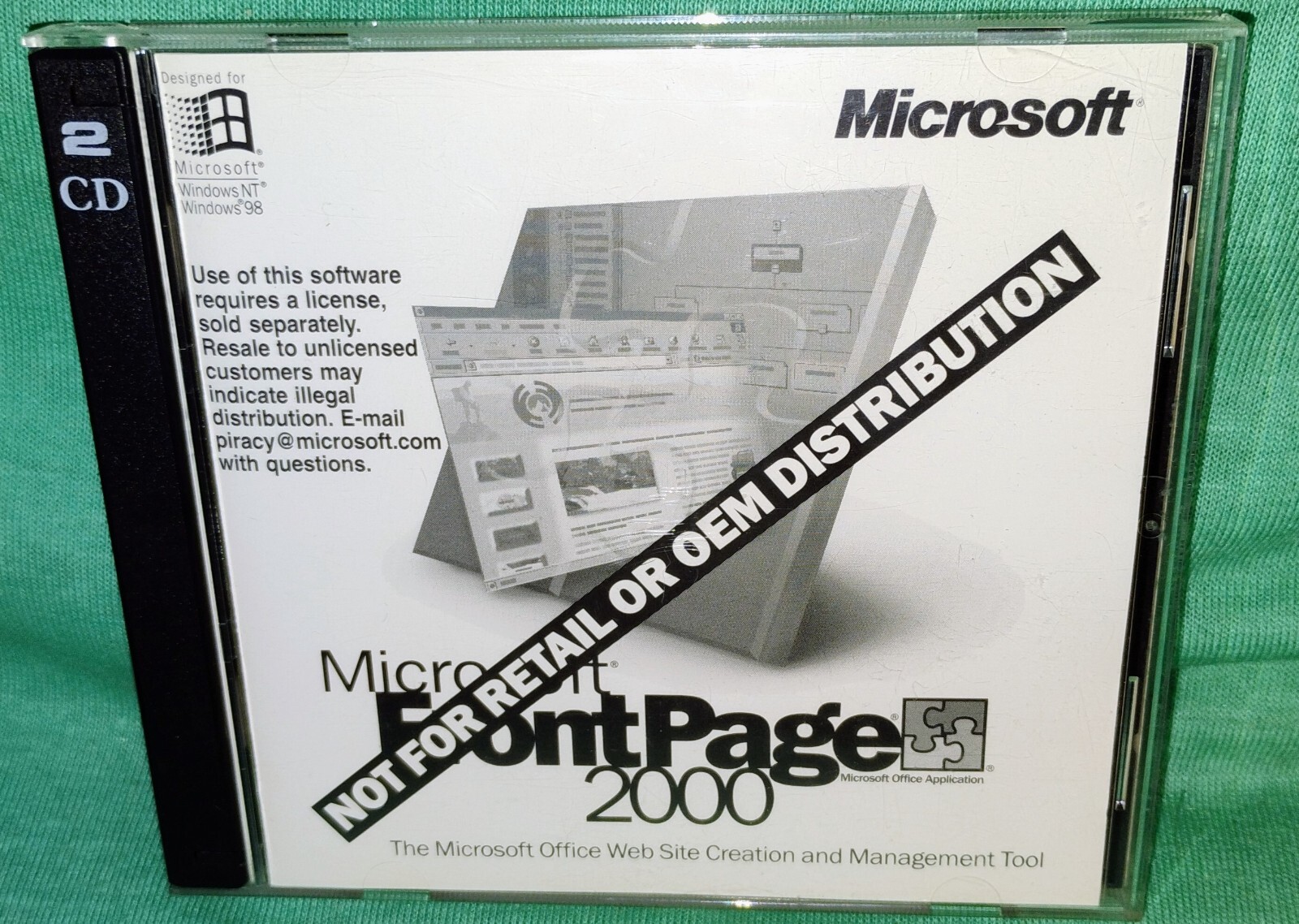 Microsoft Frontpage 2000 – Not for Retail Version Vintage Software for Windows
