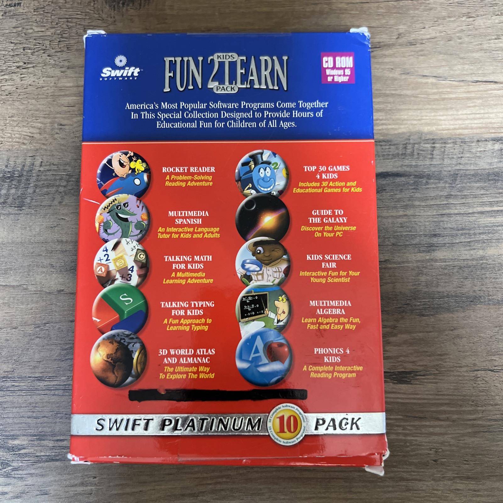Fun 2 Learn Kids Pack 10 Complete Software Programs by COSMI Windows 2001