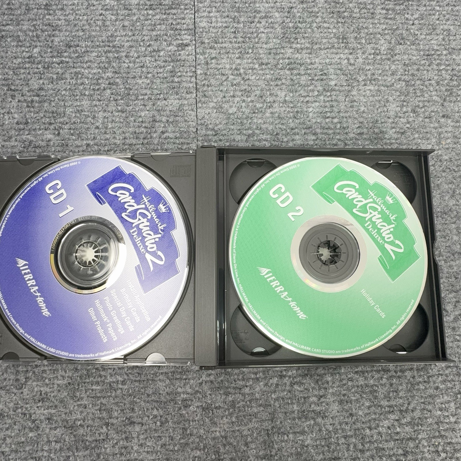 Hallmark Card Studio Deluxe 2 PC CD-ROM 4 Disc Set Tested Complete Windows