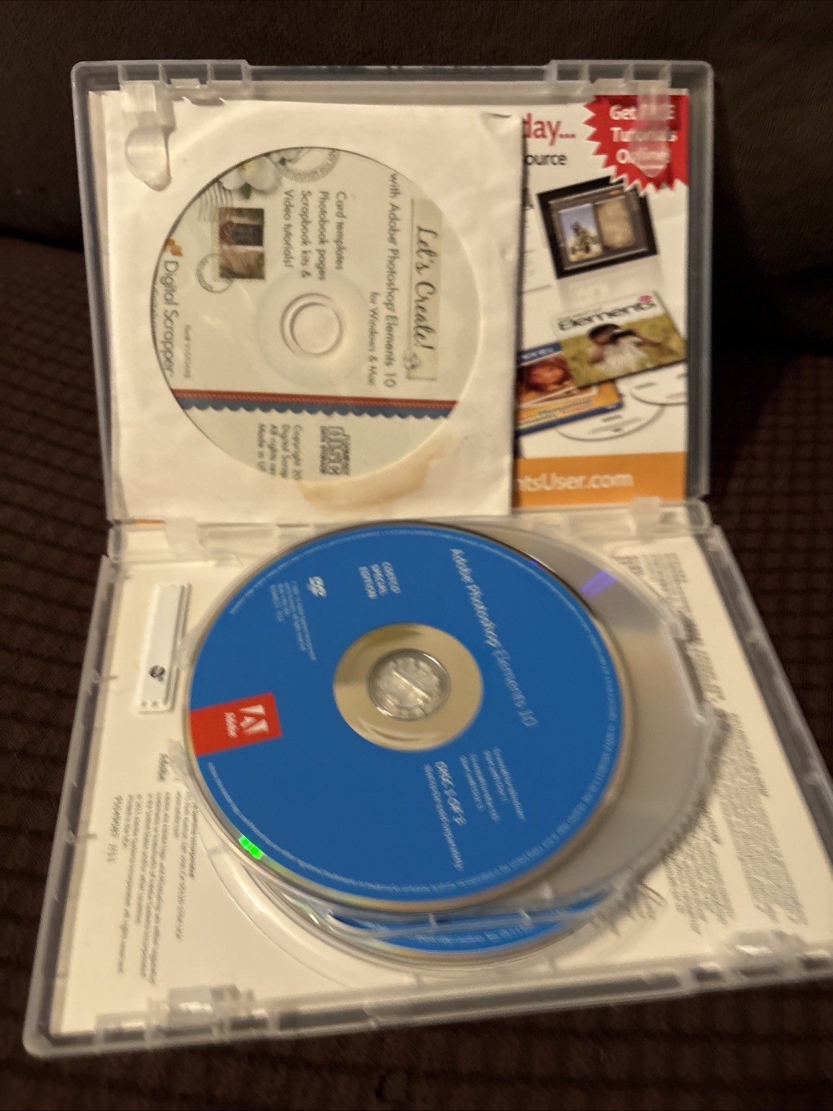 Adobe Photoshop Elements 10 DVD 2011-Serial Number Included- Flawless 3 Disc Set