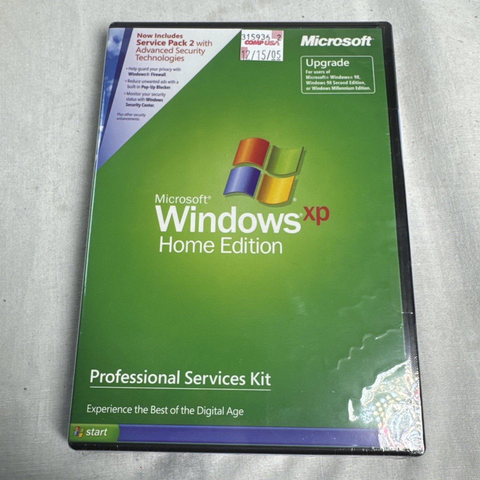 Microsoft Windows XP Home Edition Professional Services Kit OPEN BOX