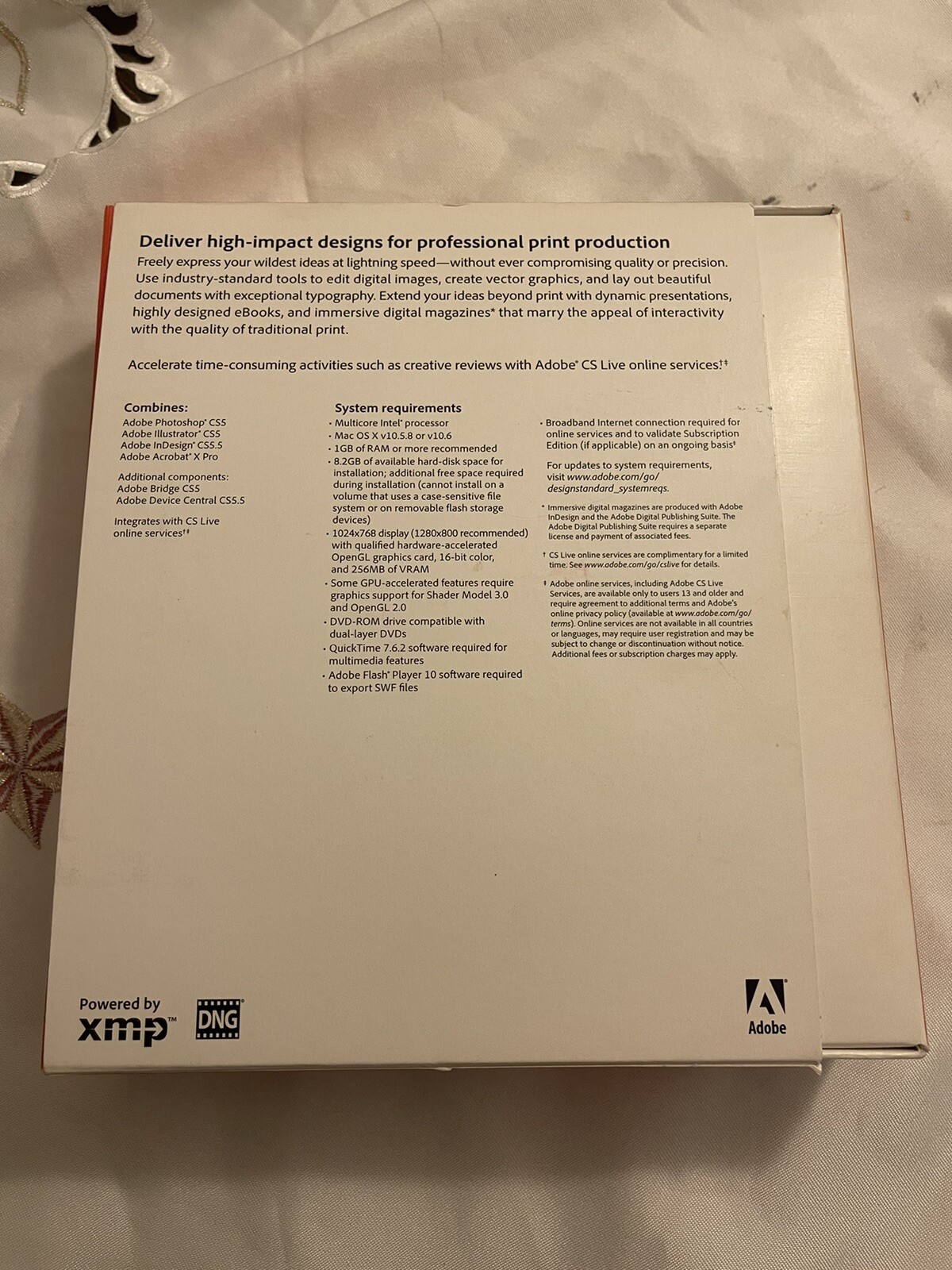 Adobe Creative Suite 5.5 CS5.5 Design Standard For MAC OS Full Retail DVD Vers.