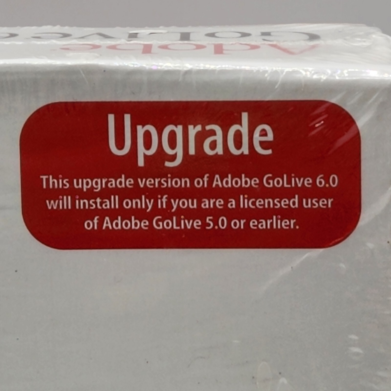 Adobe GoLive6.0 Upgrade Macintosh Mac Big Box Vintage Software Sealed