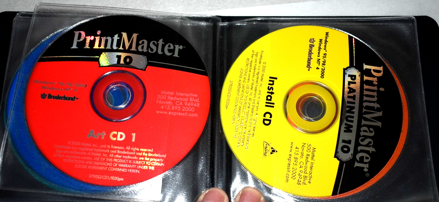 Broderbund PrintMaster Platinum 10 {9 CDs} for Windows 95/98/2000 (ofbook)