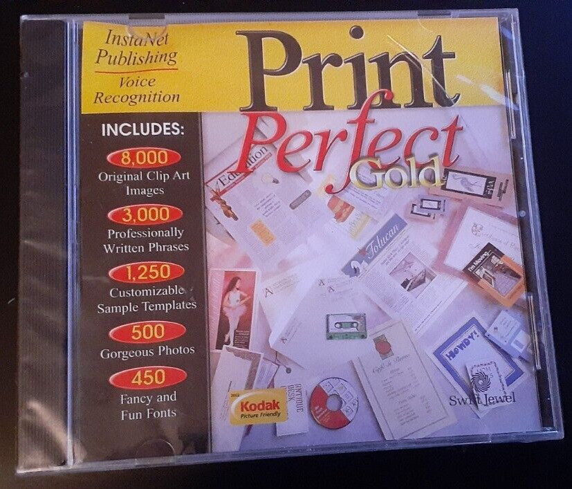 Print Perfect Gold Instant Publishing CD **CRACKED CASE AND A STICKER**