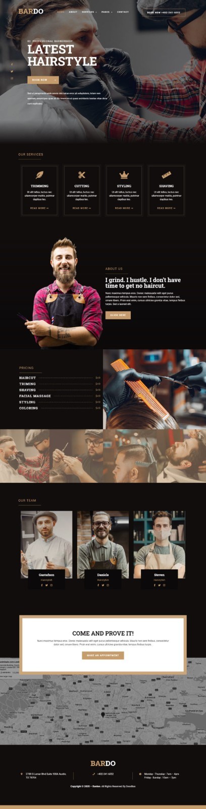 Barbershop & Men’s Salon Theme – WordPress Elementor Template Kit