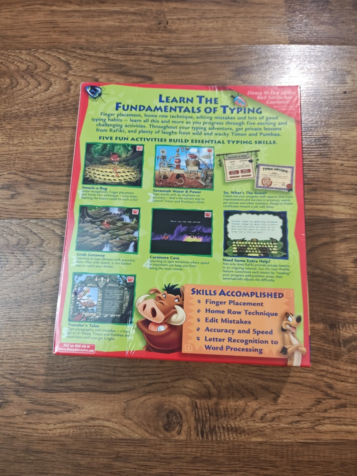 NEW VTG 90s Windows 95 PC Disney’s Adventures in Typing With Timon & Pumbaa