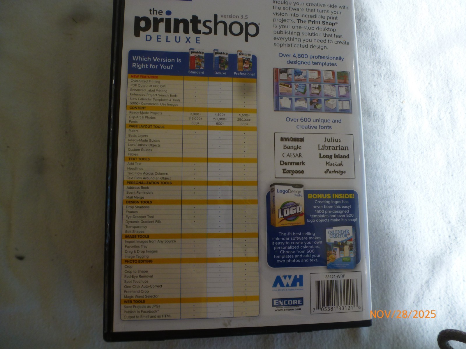 The Printshop Deluxe version 3.5 for PC