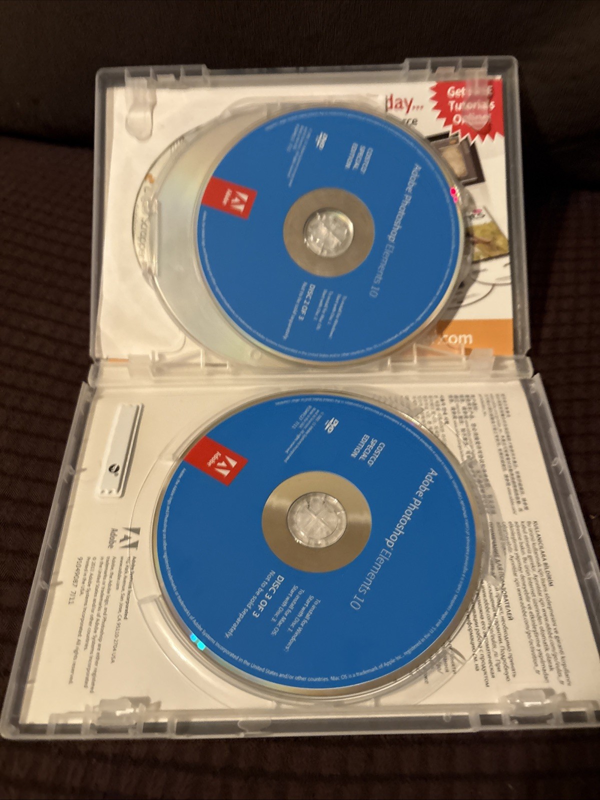 Adobe Photoshop Elements 10 DVD 2011-Serial Number Included- Flawless 3 Disc Set