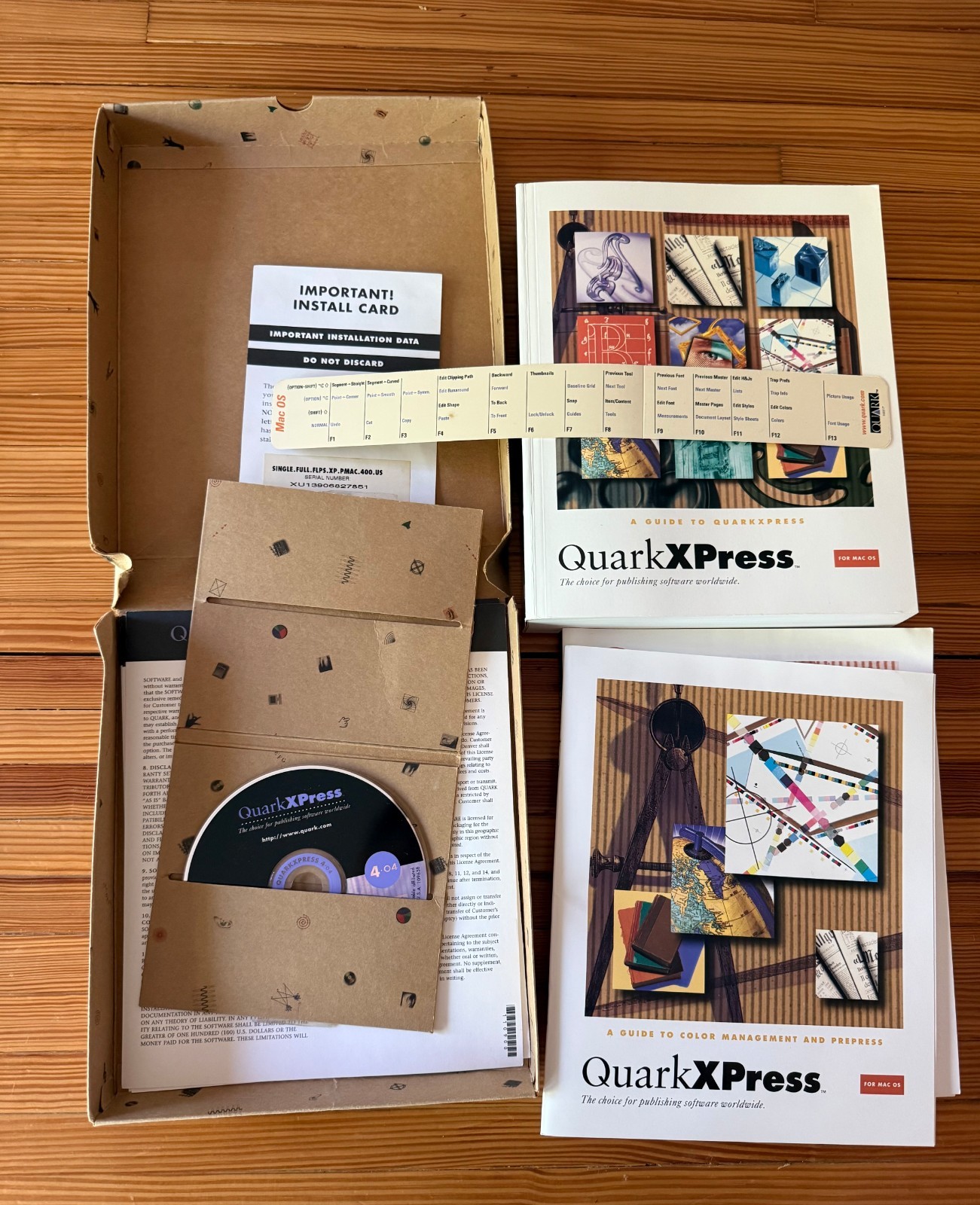 Quark XPress 4.0 for Mac/PowerMac – Orig Disks, Serial number included
