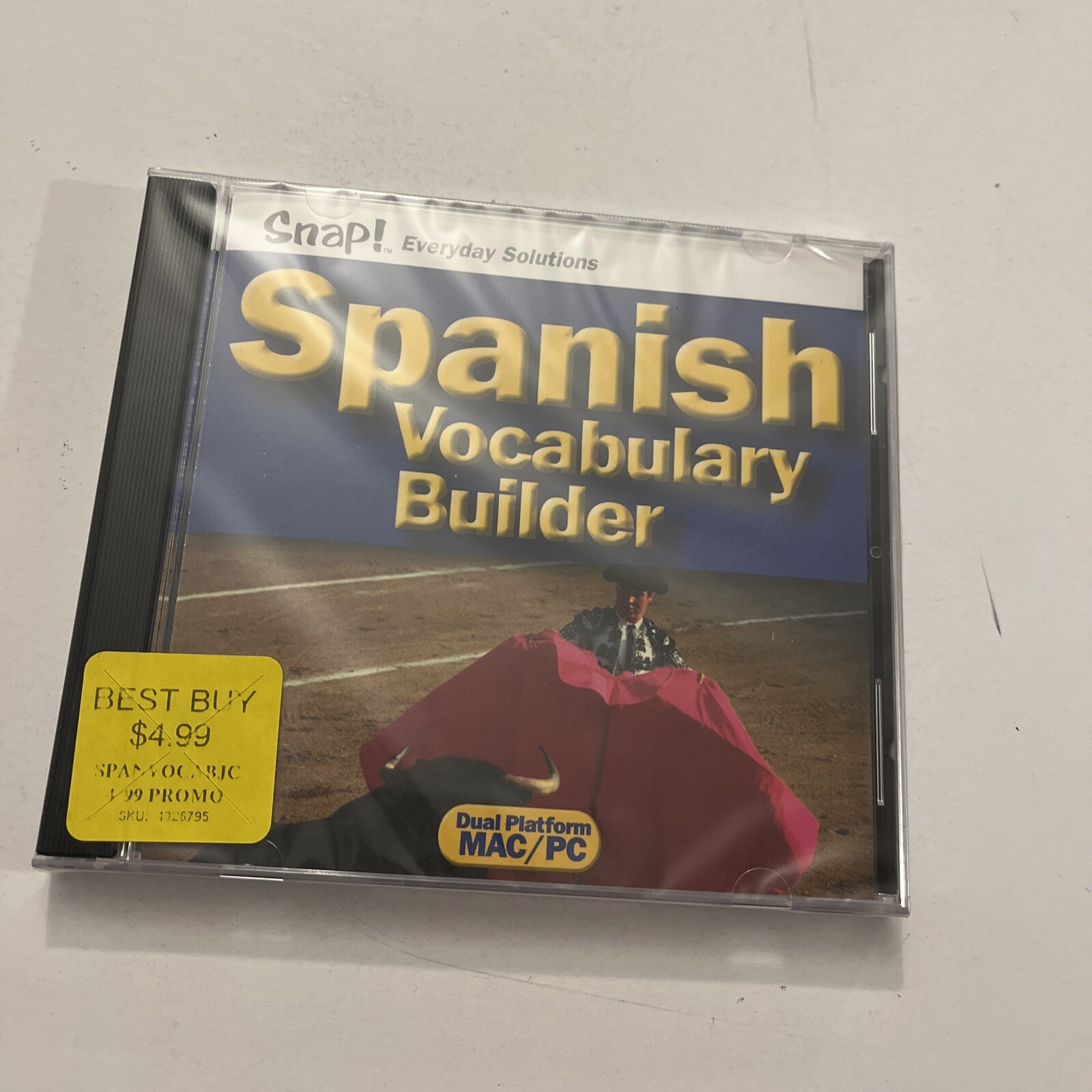 SNAP! Spanish Vocabulary Builder Digital Platform Windows 95 , MAC/ PC Sealed!!