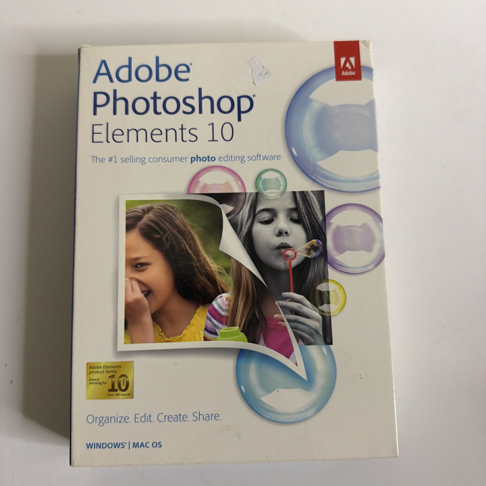 Adobe Photoshop Elements 10 Big Box Complet w Product Key Code! ~ Fast Shipping!