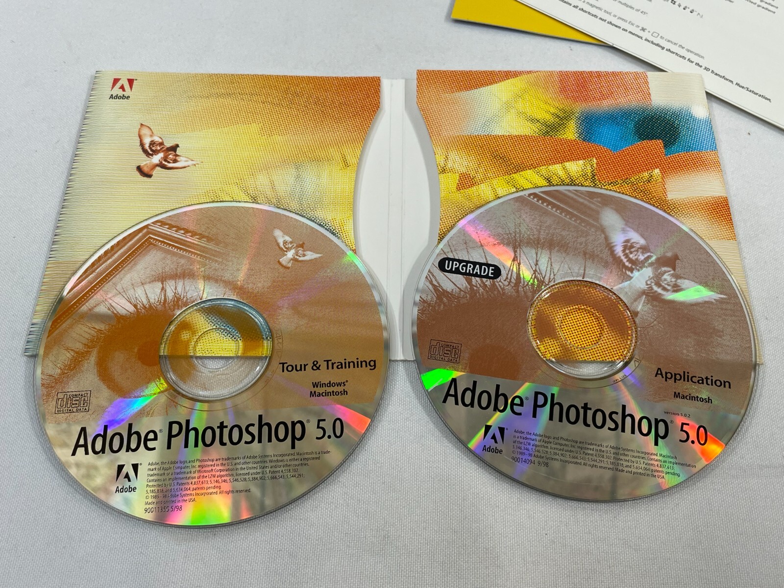 Vintage 1998 Adobe Photoshop 5.0 UPGRADE Apple Mac Macintosh CD-ROM Software
