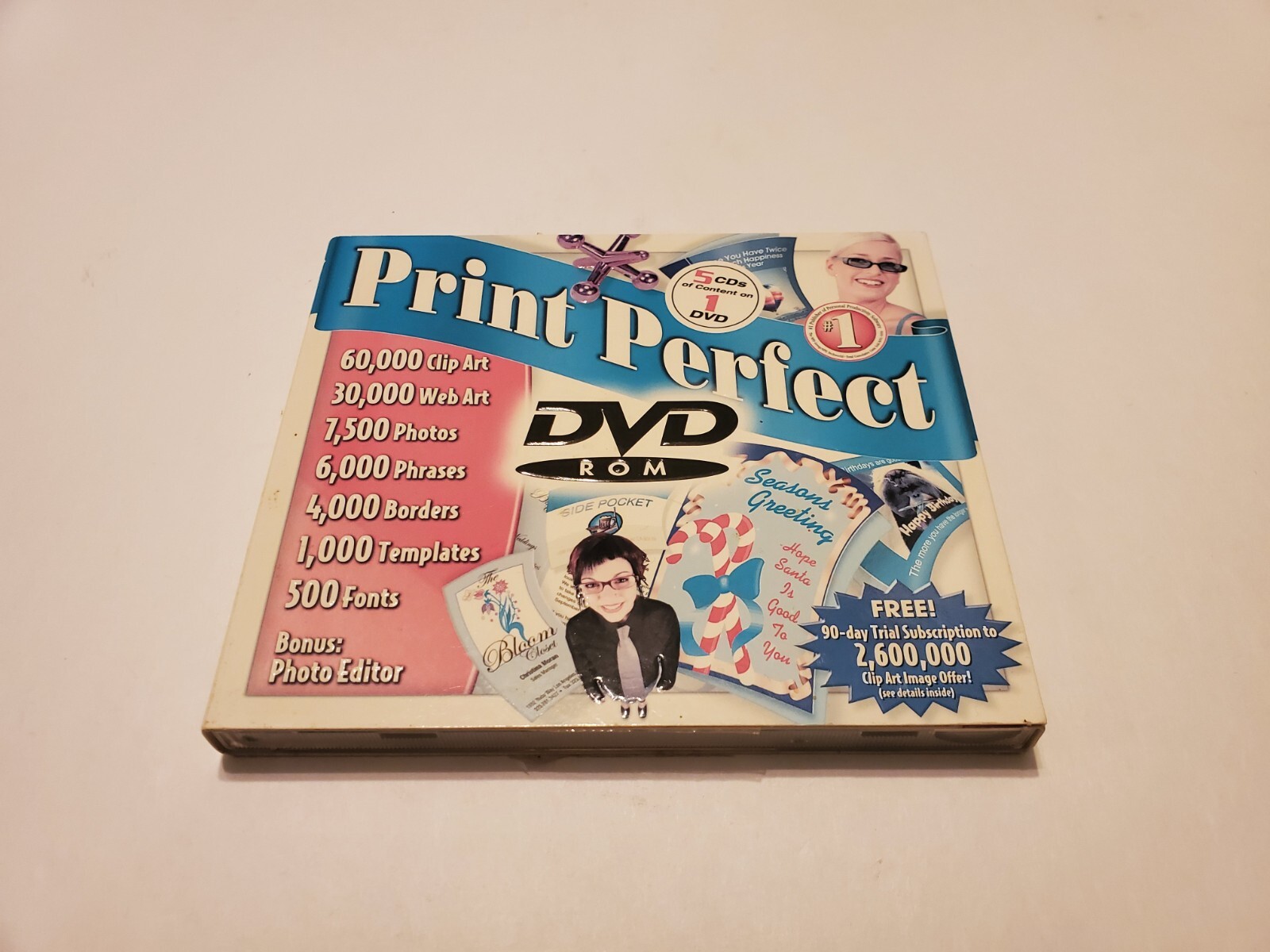 Cosmi Print Perfect 60K Clip Art, 7500 Photos, 1000 Templates, 500 Fonts, NEW