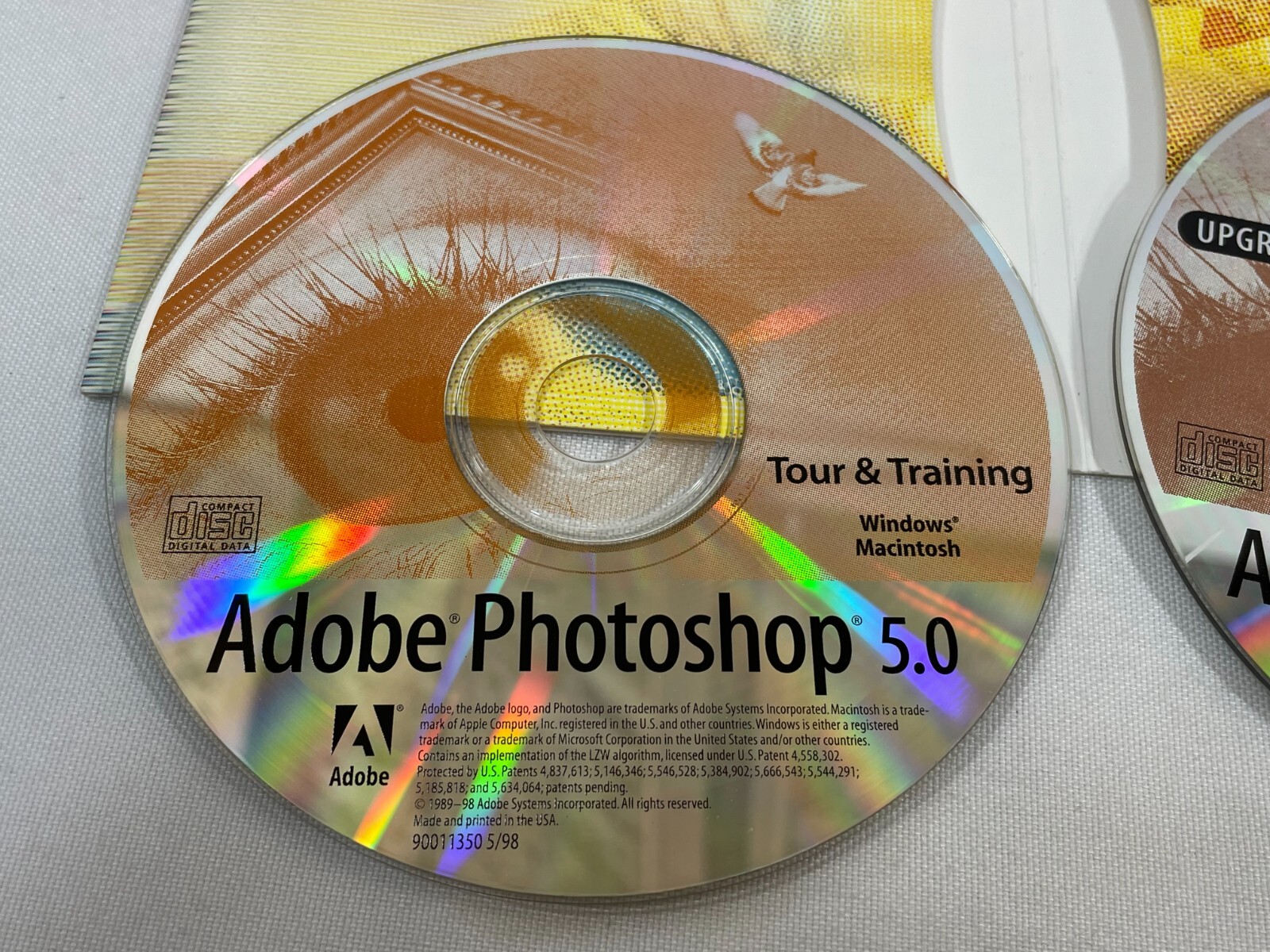Vintage 1998 Adobe Photoshop 5.0 UPGRADE Apple Mac Macintosh CD-ROM Software