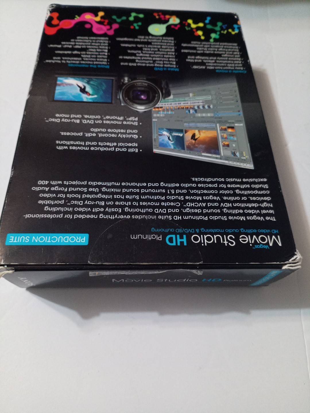 Sony Vegas Movie Studio HD Platinum Video Editing Audio Software New Open Box