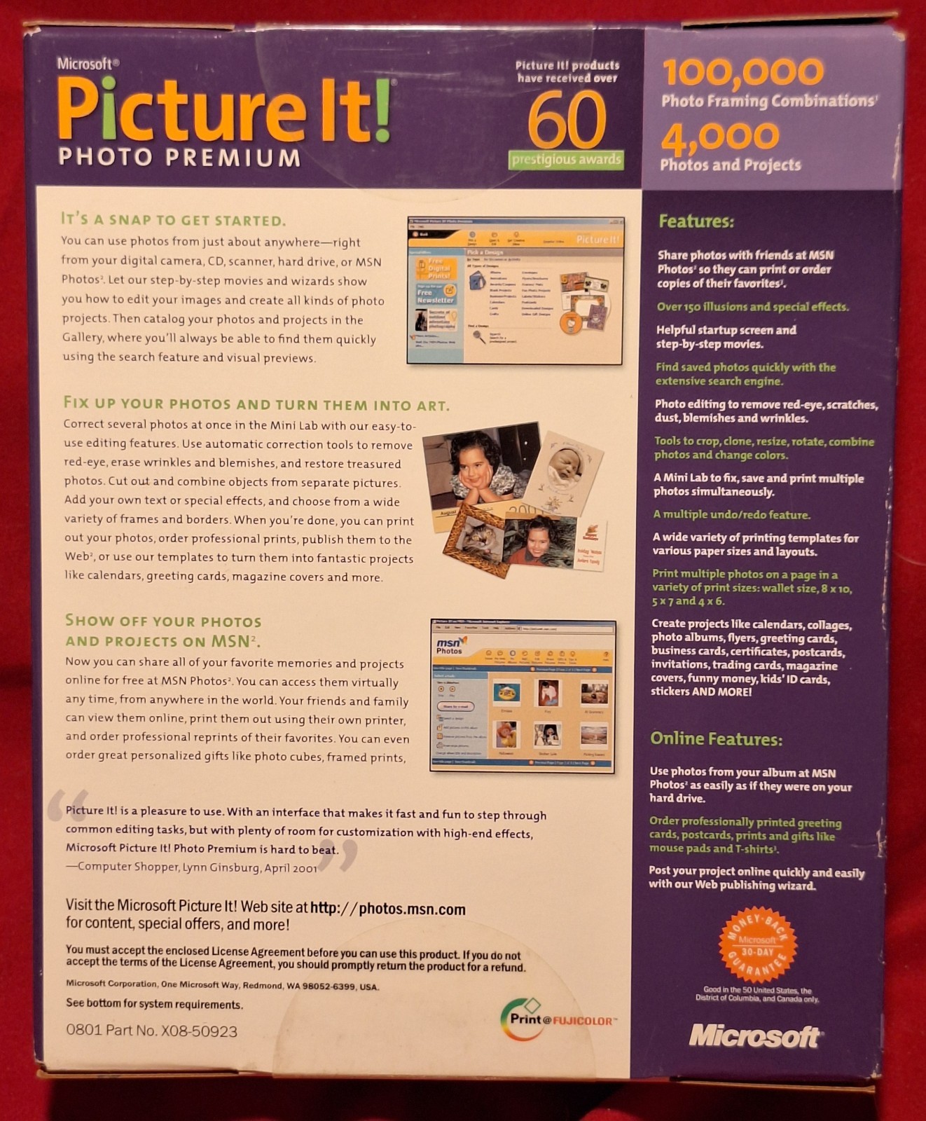 RARE New! Microsoft Picture It! Photo Premium 2002 Big Box PC CD-ROM